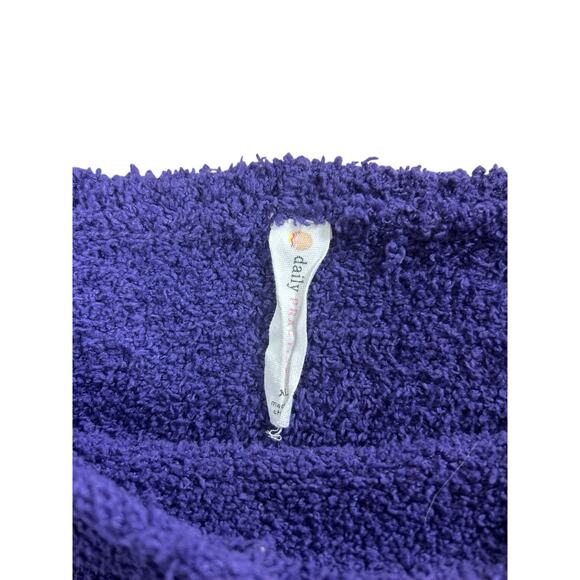 Daily Practice by Anthropologie Snuggle Purple Cropped Top Size XL Soft Fleece - Picture 4 of 8